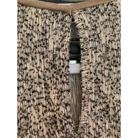 Dries Van Noten Iconic Gorgeous Column Dress ~ Gold Metallic Black ~ Sz 44 - Picture 6 of 8